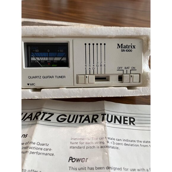 Matrix SR-1000 battery operated quartz guitar tuner vintage - Picture 2 of 7